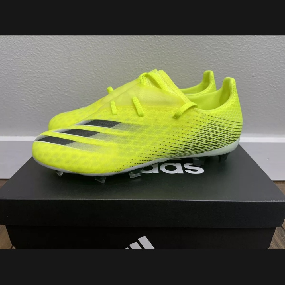 MEN’S ADIDAS X GHOSTED.2 FG AG SOCCER CLEATS SHOES YELLOW FW6958